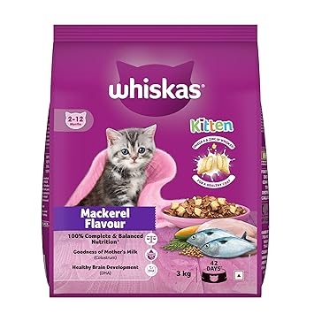 Whiskas Junior Mother Cat & Kitten (2-12 Months) Dry Cat Food, Mackerel Fish Flavour