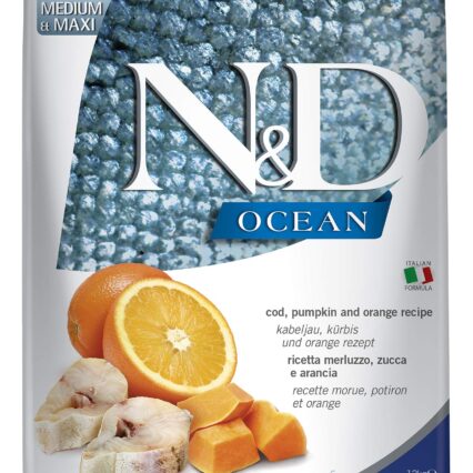 N&D Ocean COD, Pumpkin & Orange Adult Medium/Max (Grain Free) Dry Dog Food
