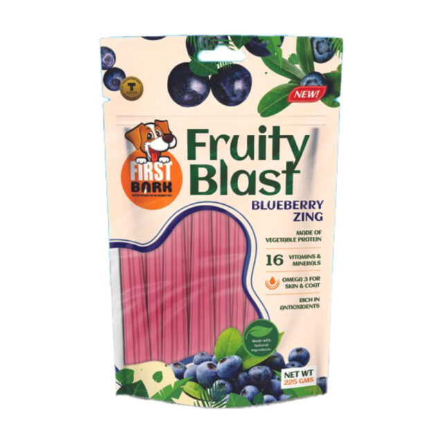 First Bark Fruity Blast (225g) - Blueberry Flavor