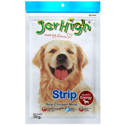 JerHigh Chicken Strip Dog Treat, 70g (Pack of 12)