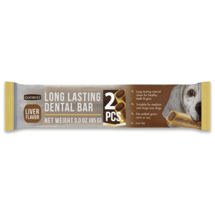 Goodies Long Lasting Dental Bar Liver Flavor, 85g (2Pcs) for Dogs