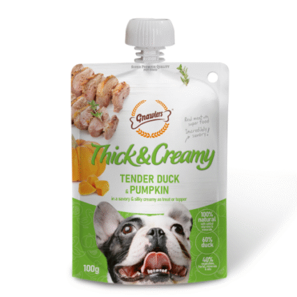 Gnawlers Thick & Creamy Dog Treat - Tender Duck & Pumpkin Flavor, 100g