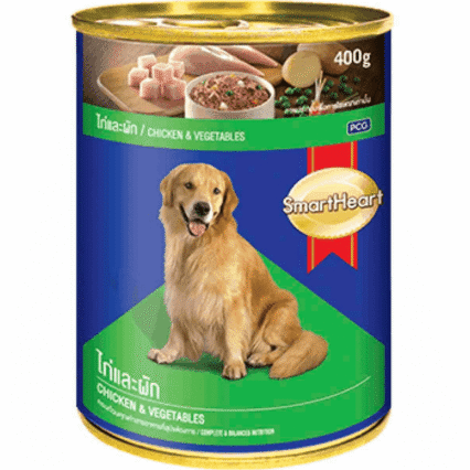 SmartHeart Chicken With Vegetables Adult Canned Wet Dog Food, 400g (Pack of 24)