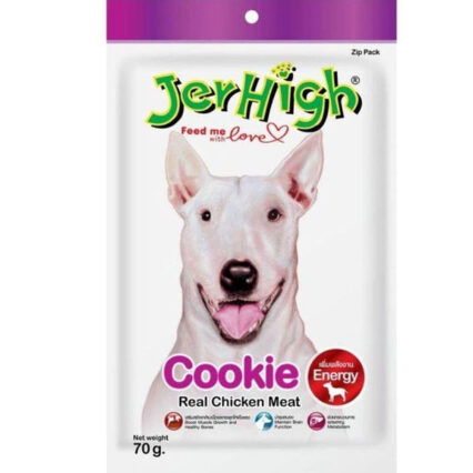 JerHigh CookieChicken Meat Snacks for Dog- All Life Stages, 70g (Pack of 12)