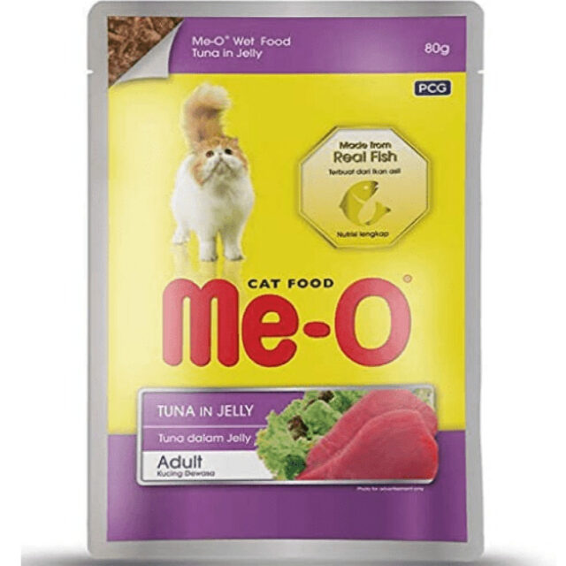 Me-O Tuna in Jelly Adult Cat Wet Food, 80g - Image 2