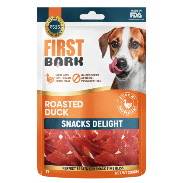 First Bark Roasted Duck Snack Delight Jerky, 200g