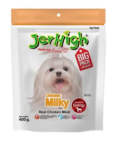 JerHigh Milky Flavour High Protein Treats for Dogs Big Pack, 400g