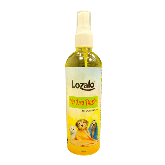 Lozalo My Dry Bathe Shampoo for Dogd & Cats, 200 ml (Pack of 2)