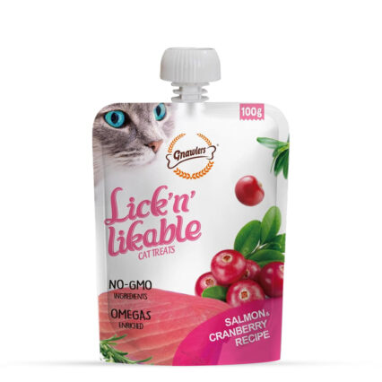 Gnawlers Lick & Likable Treats 100g - Salmon & Cranberry Recipe