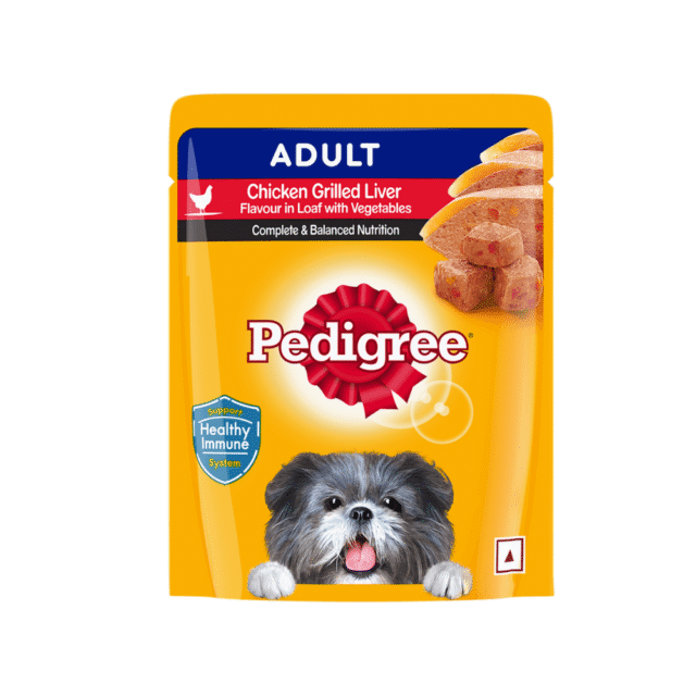 PEDIGREE Adult Wet Dog Food, Chicken Grilled Liver in Loaf with Vegetables, 70g