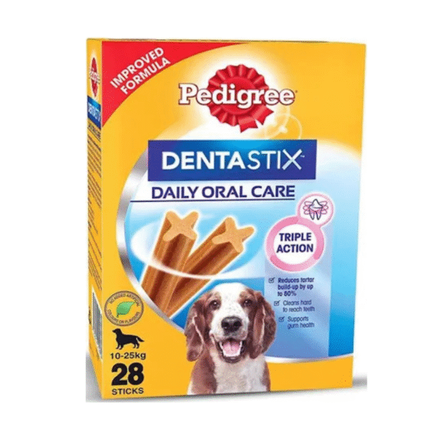 PEDIGREE DENTASTIX Dog Treat Oral Care for Medium Breed, 28 Sticks - 2Kg