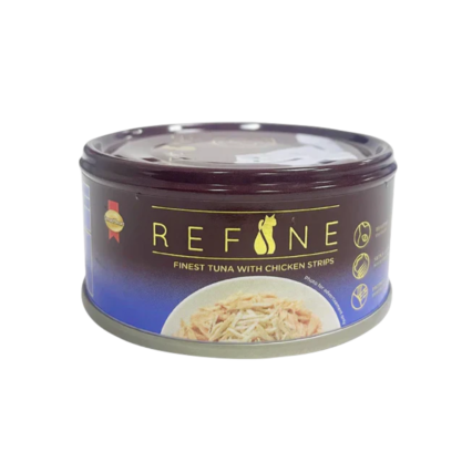 Smart Heart Refine Finest Tuna With Chicken Strips Adult Cat Tin, 80g (Pack of 12)
