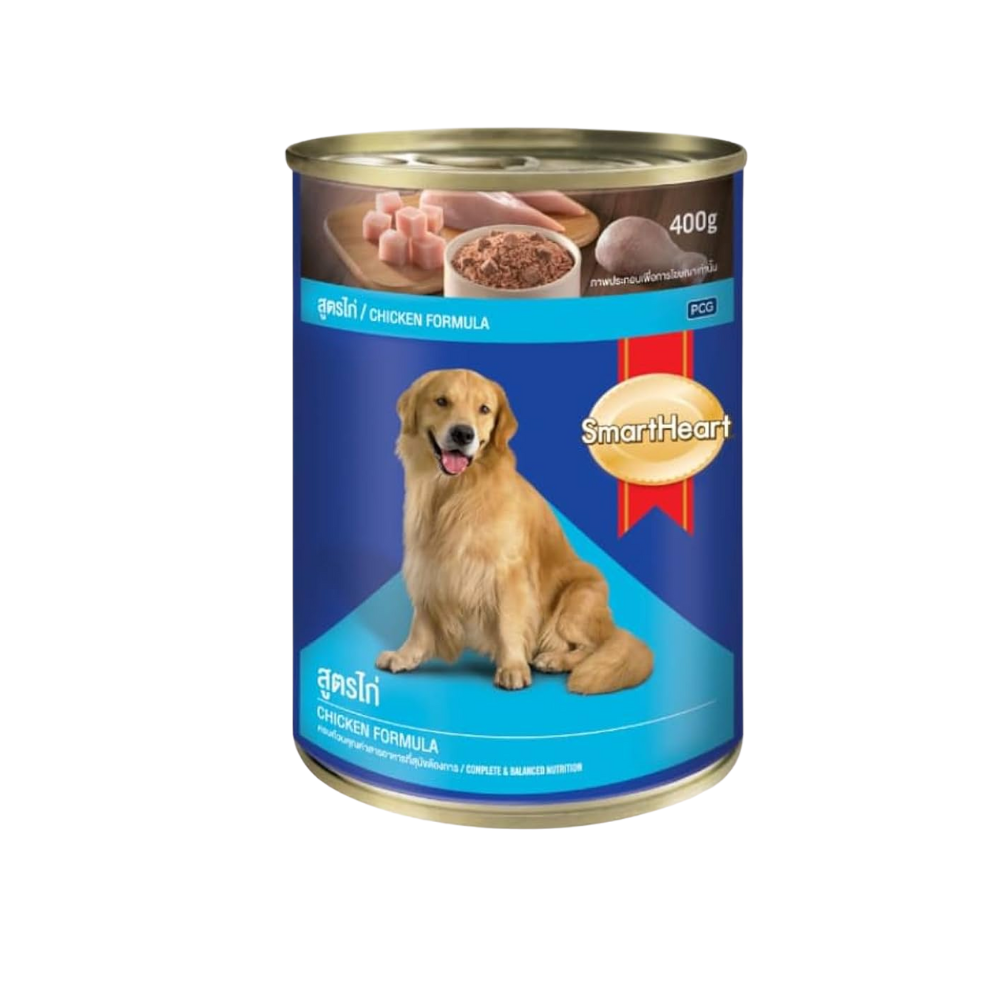 SmartHeart Chicken Flavor Adult Canned Wet Dog Food, 400g (Pack of 12)