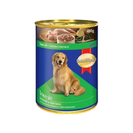 SmartHeart Chicken With Vegetables Adult Canned Wet Dog Food, 400g (Pack of 24)