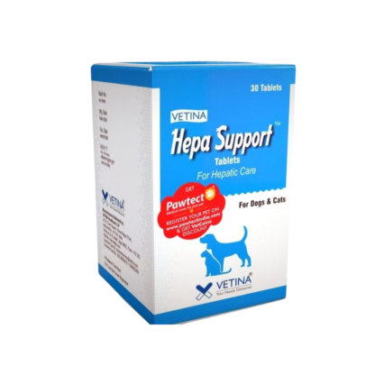 Vetina Hepa Support for Hepatic Care for Dogs and Cats, 30 Tablets