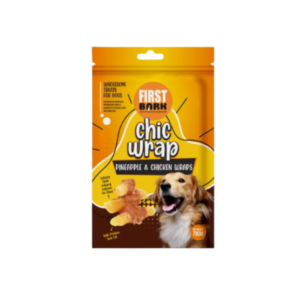 First Bark Pineapple & Chicken Wrap Dog Treat, 70g