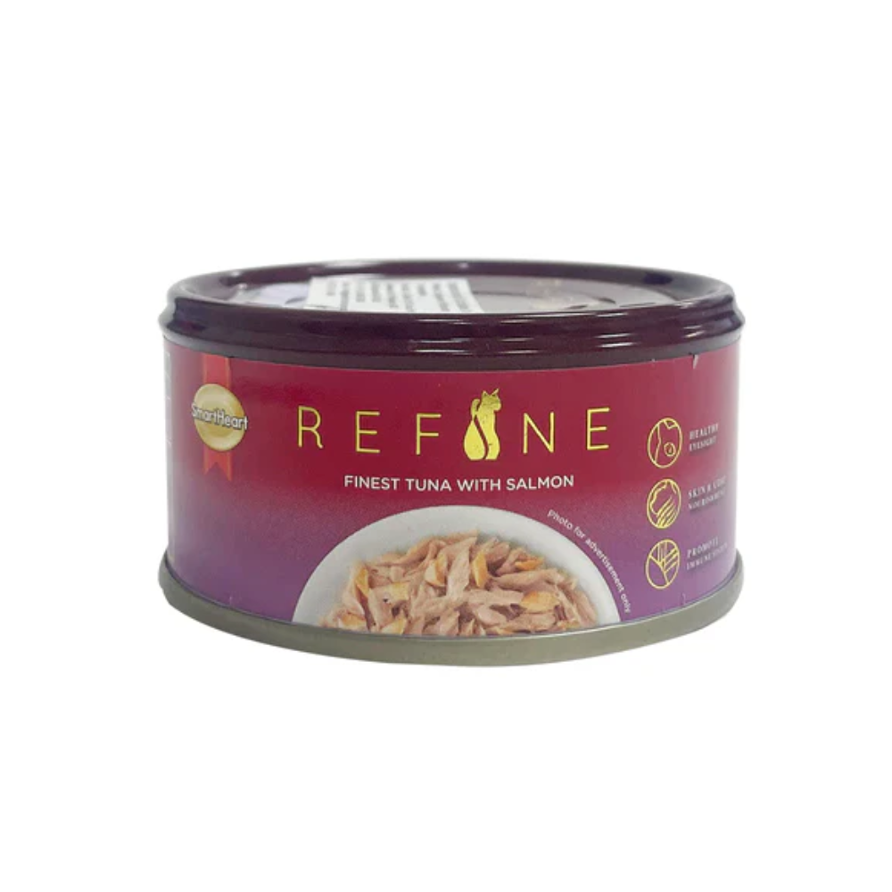 Smart Heart Refine Finest Tuna With Salmon Adult Cat Tin, 80g