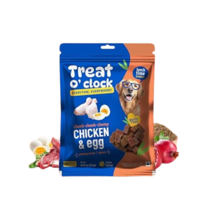 Natural Remedies Treat O'clock Chicken and Egg Treats- 75 gm (Pack of 6)