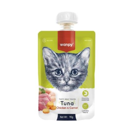 Wampy Meat Paste Tuna Chicken & Carrot Cat Wet Food, 90g