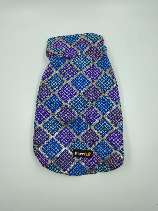 Furrfab Festive Wear Blue Color Dog Sherwani - Image 2