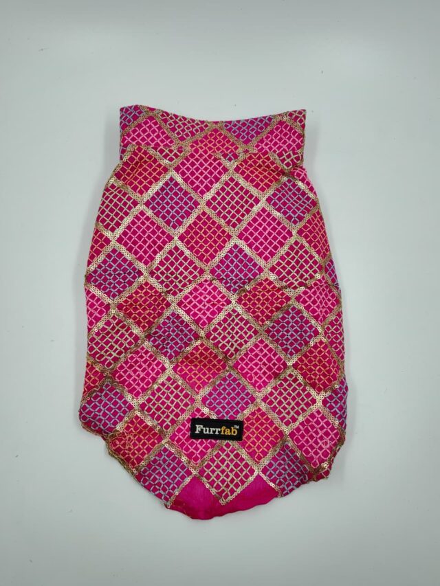 Furrfab Festive Wear Pink Color Dog Sherwani - Image 2