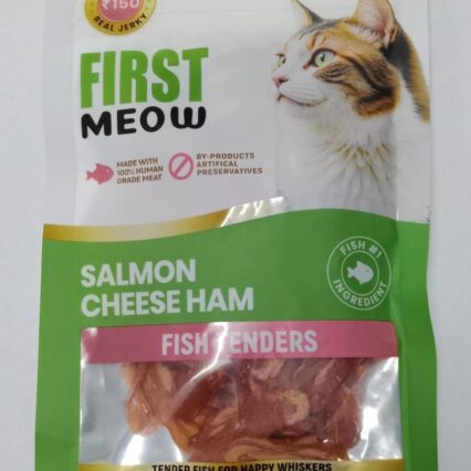 First Meow Treats For Cats Salmon Cheese Ham, 40g
