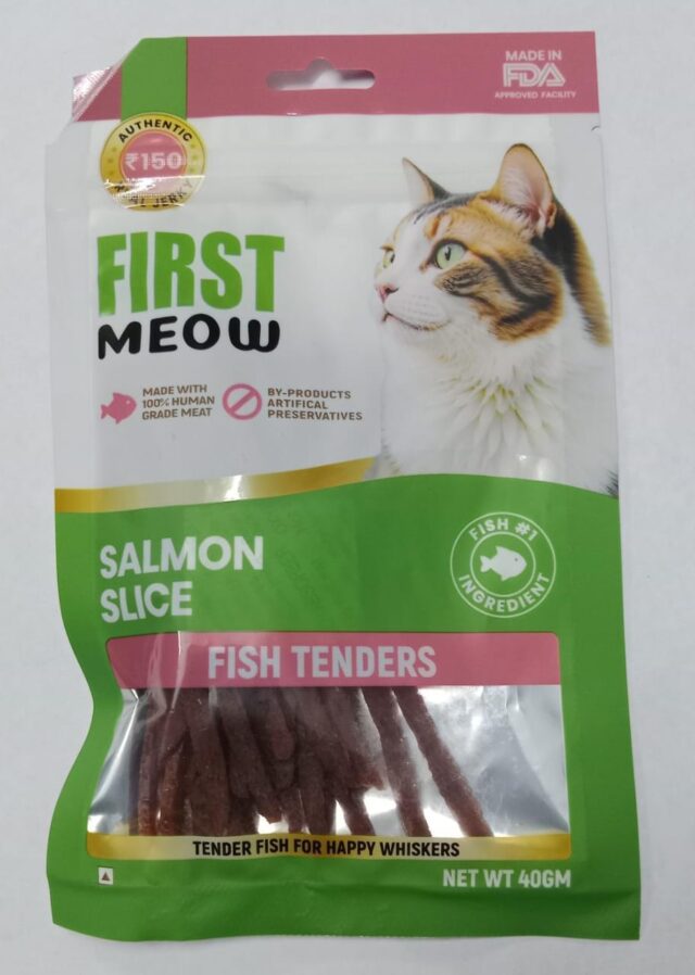 First Meow Treats For Cats Salmon Slice, 40g