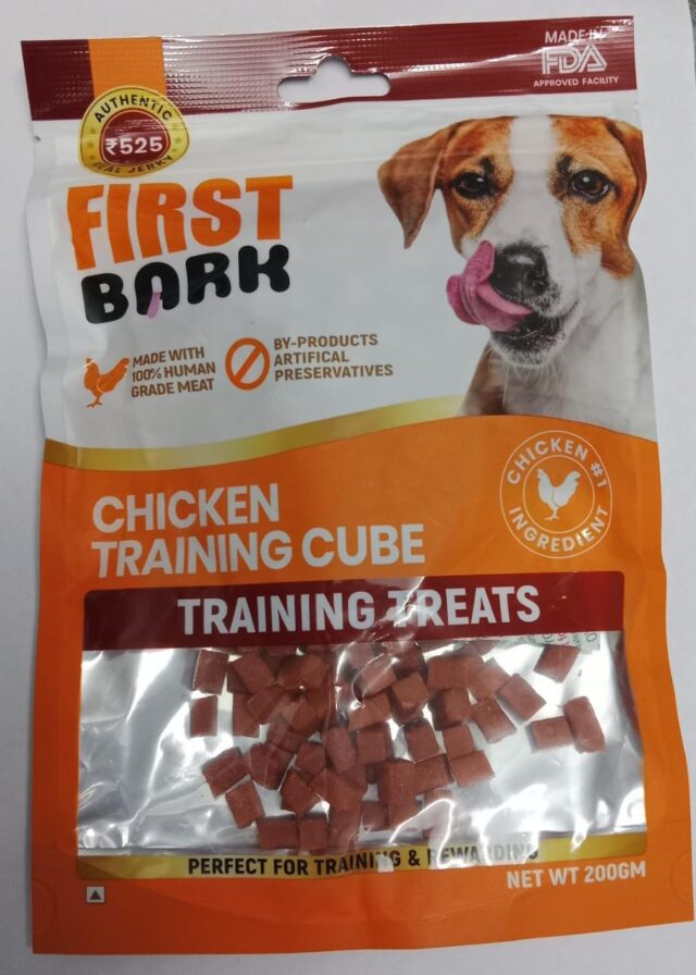 First Bark Chicken Training Cubes Dog Treat, 200g