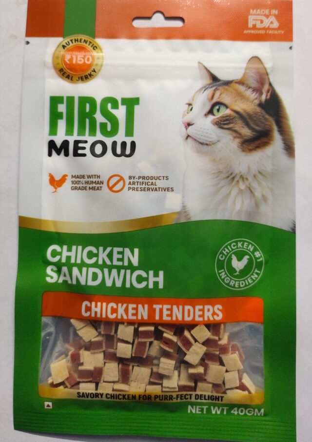 First Meow Treats For Cats Chicken Sandwich, 40g