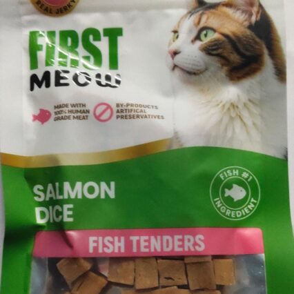 First Meow Treats For Cats Salmon Dice, 40g