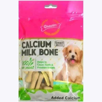 Gnawlers Calcium Milk Bone 3" 4 in 1 Dog Treat, 90g (Pack of 3)