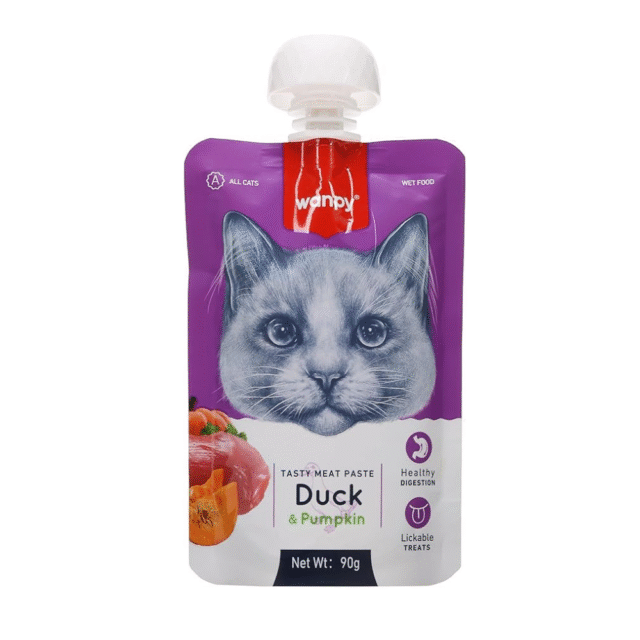 Wampy Meat Paste Duck & Pumpkin Cat Wet Food, 90g