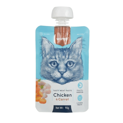 Wampy Meat Paste Chicken & Carrot Cat Wet Food, 90g