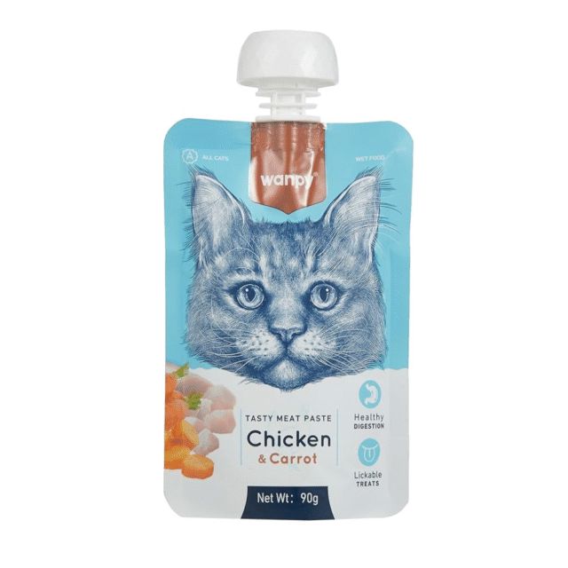 Wampy Meat Paste Chicken & Carrot Cat Wet Food, 90g