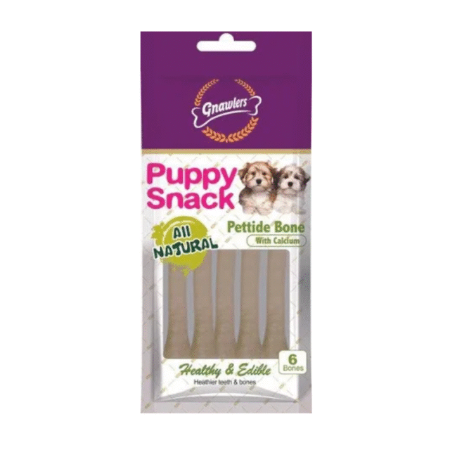 Gnawlers Pettide Bone Pouch Puppy Snacks, 40g (Pack of 6)