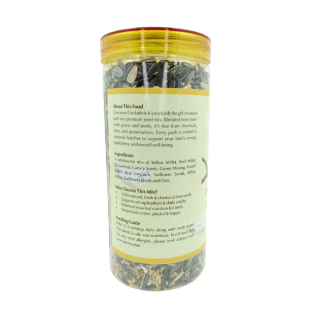 Furrfab's Cockatiel & LoveBird Seed Mix Bird Food, 600g - Image 3