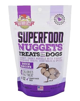 SuperFood Nuggets Treats for Dogs - Duck Recipe, 102g
