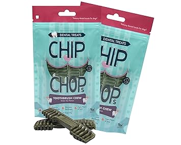 Chip Chops Toothbrush Chew Green Stix Tea Flavor, 102g