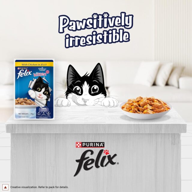 Purina Felix with Chicken in Jelly Wet Food for Kittens, 85g - Image 8