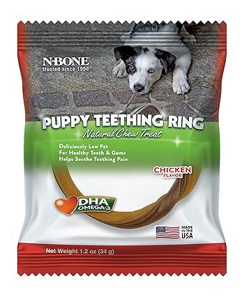 N-Bone Puppy Teething Ring Chicken Flavor, 34g