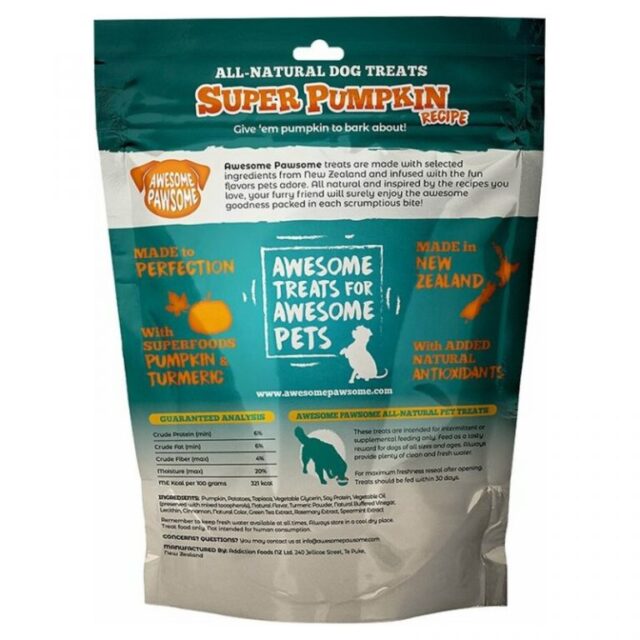 Awesome Pawsome Super Pumpkin Natural Vegan Dog Treat, 85g - Image 2