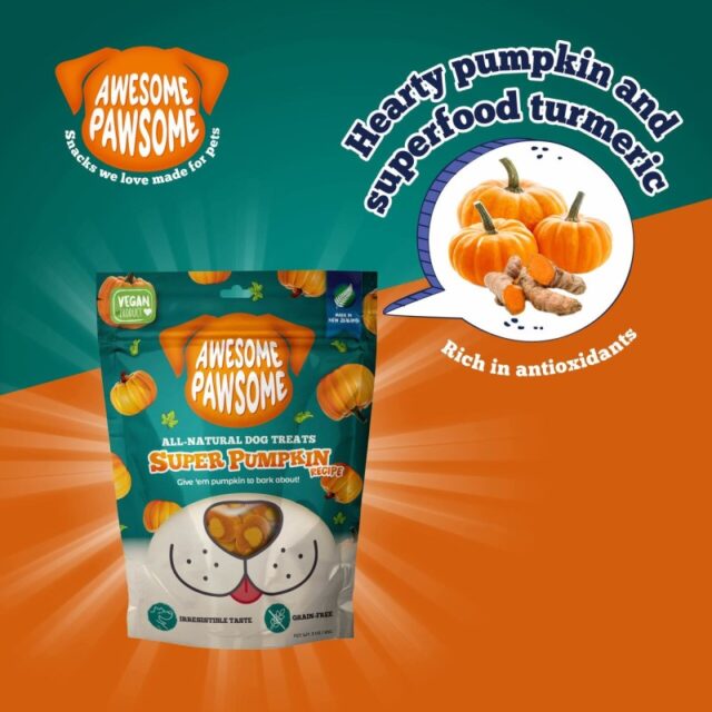 Awesome Pawsome Super Pumpkin Natural Vegan Dog Treat, 85g - Image 3