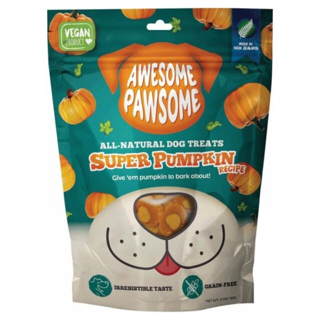 Awesome Pawsome Super Pumpkin Natural Vegan Dog Treat, 85g