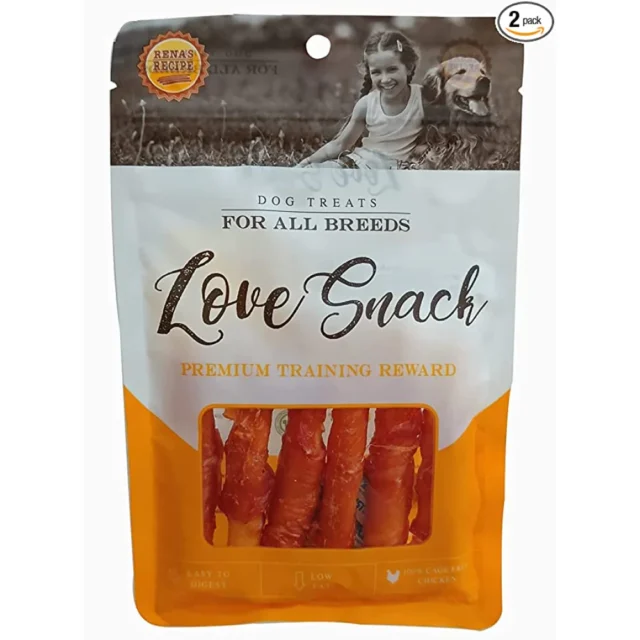 Rena Love Snack Chicken Wrap Cheese Sticks Dog Treats, 55g