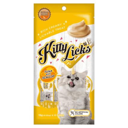 Kitty Licks Tuna Scallop Cat Treats 15g x 30 Tubes