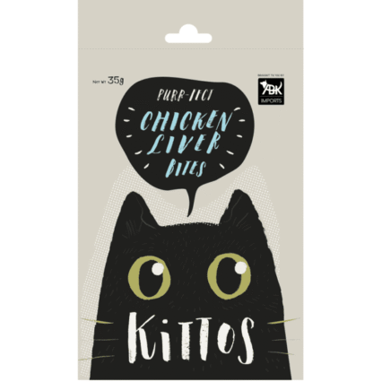 Kittos Purr Fect Chicken Liver Bites Cat Treat, 35g