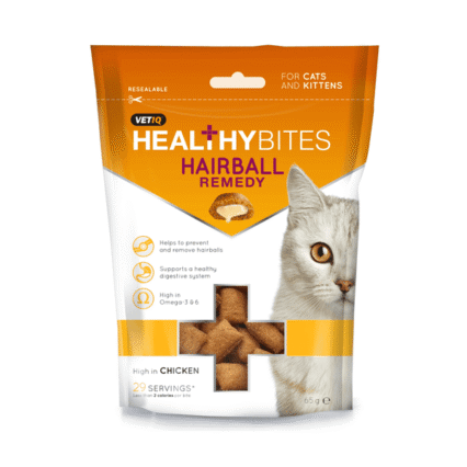 Mark and Chappell Healthy Bites Hairball Remedy Cat Treats, 65g