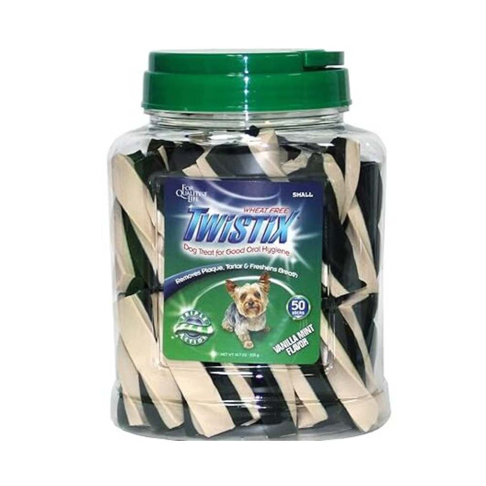 NPIC Twistix Vanilla Mint Flavour Dog Treat, 50 Sticks