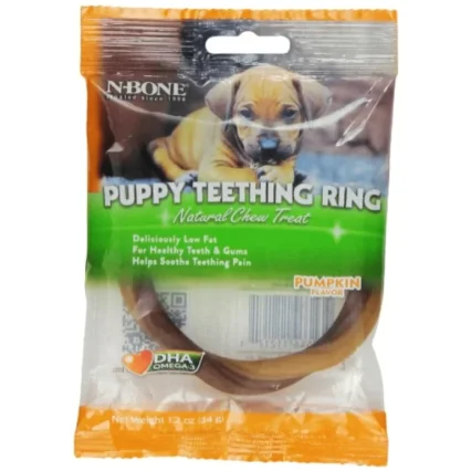 N-Bone Puppy Teething Ring, Pumpkin Flavor, 34g