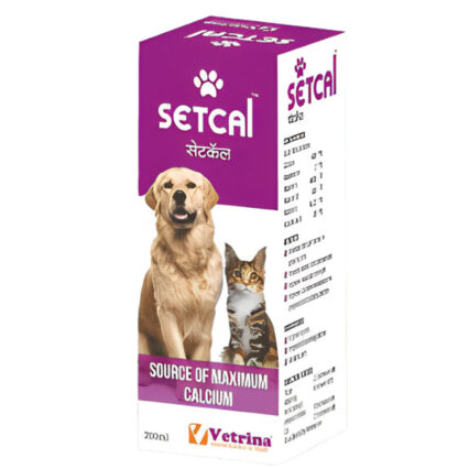 Vetrina Setcal Suspension Calcium Supplement for Dogs and Cats, 200 ml (Pack of 2)